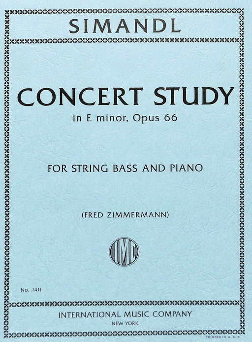 Concert Study in E minor, Opus 66 (solo tuning) 音樂會 小調作品 低音大提琴 (含鋼琴伴奏) 國際版 | 小雅音樂 Hsiaoya Music