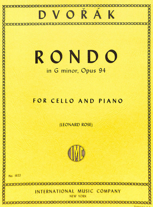 Rondo, Opus 94 德弗札克 迴旋曲作品 大提琴 (含鋼琴伴奏) 國際版 | 小雅音樂 Hsiaoya Music