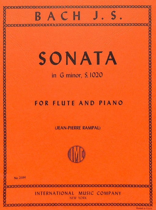 Sonata in G minor, S. 1020 巴赫約翰瑟巴斯提安 奏鳴曲 小調 長笛 (含鋼琴伴奏) 國際版 | 小雅音樂 Hsiaoya Music