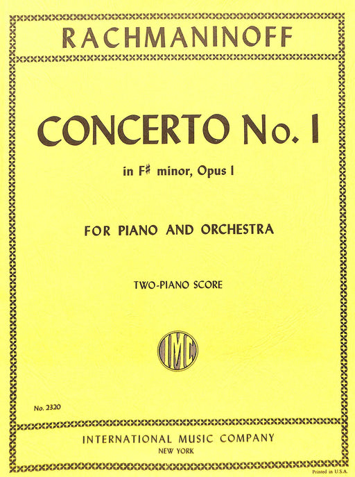 Concerto No. 1 in F sharp minor, Op. 1 for Piano & Orchestra (First Version) 拉赫瑪尼諾夫 協奏曲 升小調 鋼琴管弦樂團 雙鋼琴 國際版 | 小雅音樂 Hsiaoya Music