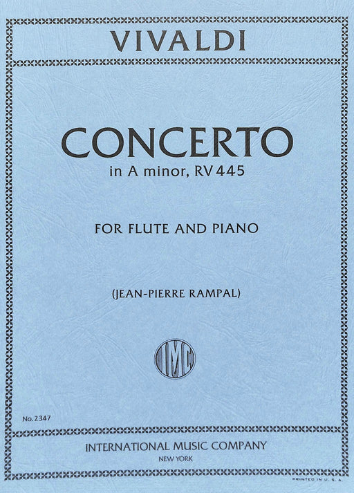 Concerto in A minor, RV 445, Piccolo (Recorder) 韋瓦第 協奏曲 小調 短笛 長笛 (含鋼琴伴奏) 國際版 | 小雅音樂 Hsiaoya Music
