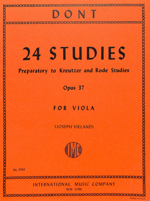 24 Studies, Op. 37 (preparatory to Kreutzer and Rode Studies) 董特 練習曲 中提琴獨奏 國際版 | 小雅音樂 Hsiaoya Music