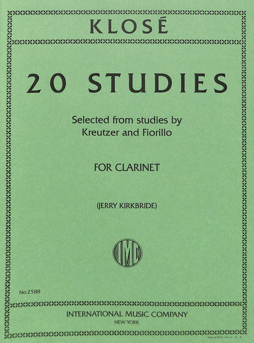 20 Studies Selected from Kreutzer and Fiorillo 練習曲 豎笛獨奏 國際版 | 小雅音樂 Hsiaoya Music