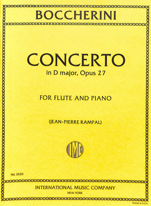 Concerto in D Major, Opus 27 玻凱利尼 協奏曲 大調作品 長笛 (含鋼琴伴奏) 國際版 | 小雅音樂 Hsiaoya Music