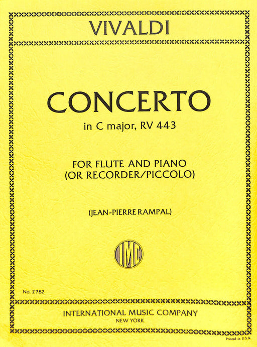 Concerto in C Major, RV 443, Piccolo (Recorder) 韋瓦第 協奏曲 大調 短笛 長笛 (含鋼琴伴奏) 國際版 | 小雅音樂 Hsiaoya Music