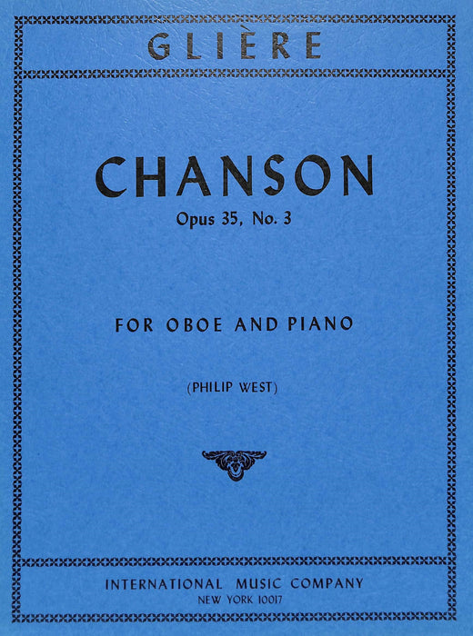 Chanson, Opus 35, No. 3 作品 雙簧管 (含鋼琴伴奏) 國際版 | 小雅音樂 Hsiaoya Music