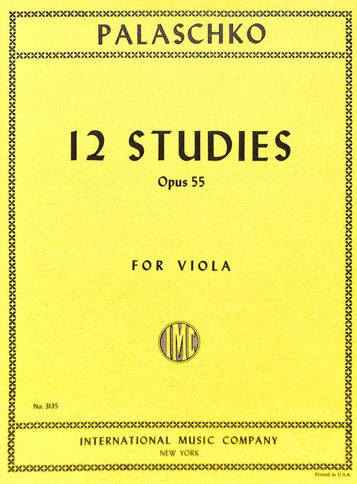 Twelve Studies, Opus 55 帕拉施科 練習曲 中提琴獨奏 國際版 | 小雅音樂 Hsiaoya Music