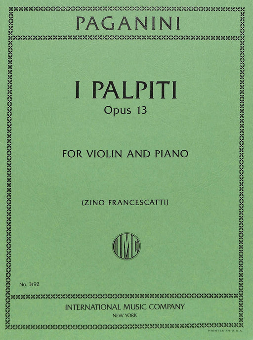 I Palpiti, Opus 13 作品 小提琴 (含鋼琴伴奏) 國際版 | 小雅音樂 Hsiaoya Music
