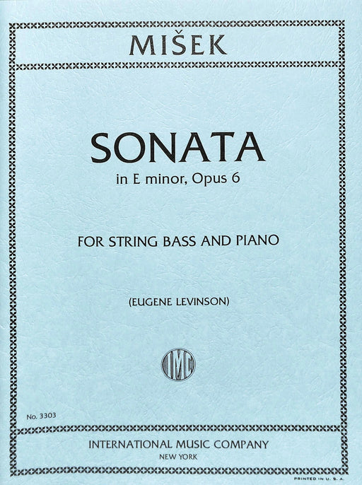 Sonata in E minor, Opus 6 (solo tuning) 奏鳴曲 小調作品 低音大提琴 (含鋼琴伴奏) 國際版 | 小雅音樂 Hsiaoya Music