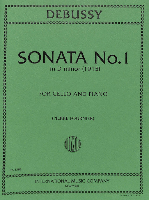 Sonata in D minor (1915) 德布西 奏鳴曲 小調 大提琴 (含鋼琴伴奏) 國際版 | 小雅音樂 Hsiaoya Music