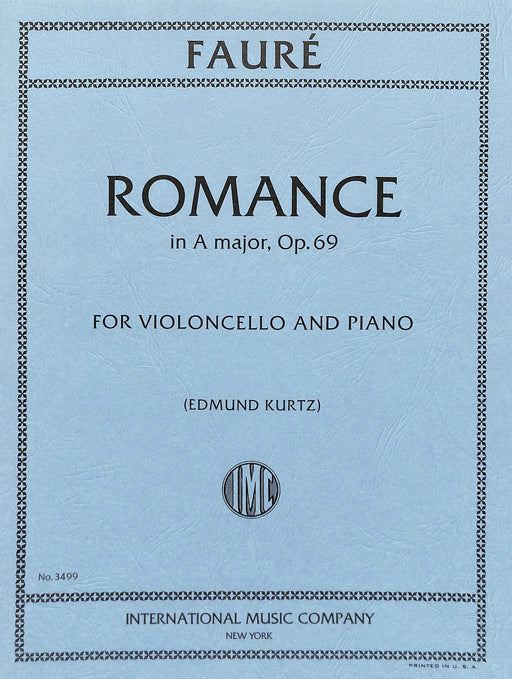 Romance In A Major, Opus 69 - Cello/Piano 佛瑞 浪漫曲 大調作品大提琴鋼琴 大提琴 (含鋼琴伴奏) 國際版 | 小雅音樂 Hsiaoya Music