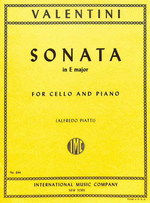 Sonata in E Major 瓦連悌尼 奏鳴曲 大調 大提琴 (含鋼琴伴奏) 國際版 | 小雅音樂 Hsiaoya Music