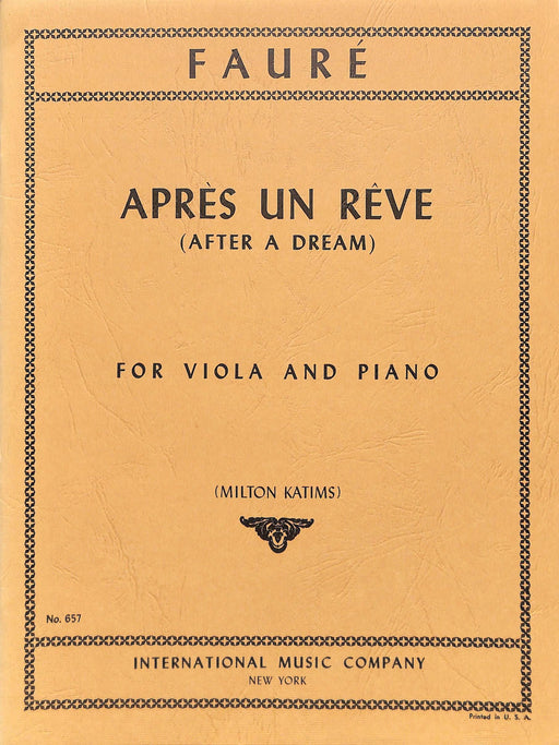 Apres un Reve (After a Dream) 佛瑞 夢後 中提琴 (含鋼琴伴奏) 國際版 | 小雅音樂 Hsiaoya Music