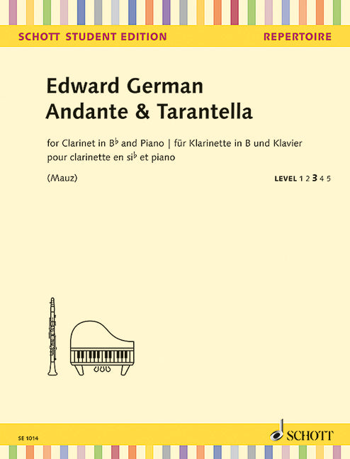 Andante & Tarantella 傑爾曼 行板塔蘭泰拉 豎笛 1把以上加鋼琴 朔特版 | 小雅音樂 Hsiaoya Music