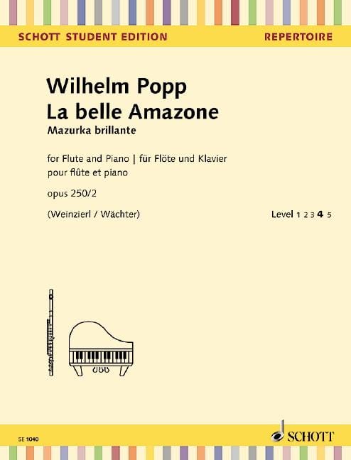 La belle Amazone op. 250/2 Mazurka brillante 珀普 馬祖卡 長笛加鋼琴 朔特版 | 小雅音樂 Hsiaoya Music