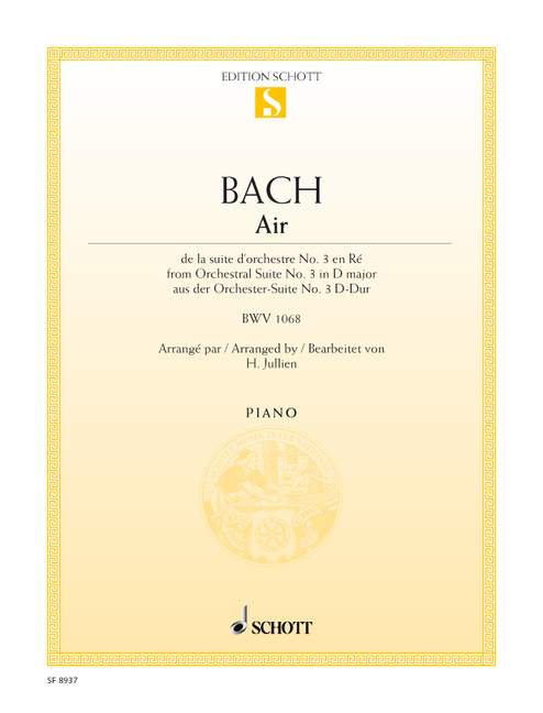 Air BWV 1068 from Orchestral Suite No. 3 D major 巴赫約翰‧瑟巴斯提安 管弦樂團組曲 大調 鋼琴獨奏 朔特版 | 小雅音樂 Hsiaoya Music