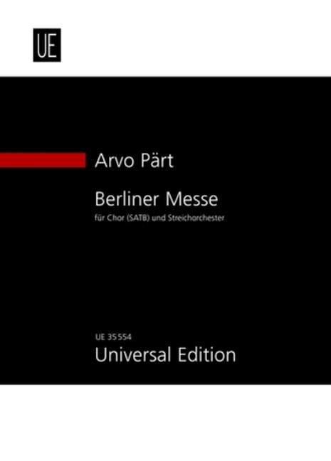 Berliner Messe (Berlin Mass) 佩爾特．阿爾沃 彌撒曲 總譜 環球版 | 小雅音樂 Hsiaoya Music