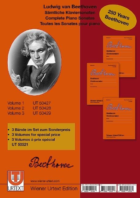 Complete Piano Sonatas 3 volumes for special price 貝多芬 鋼琴奏鳴曲 鋼琴獨奏 維也納原典版 | 小雅音樂 Hsiaoya Music