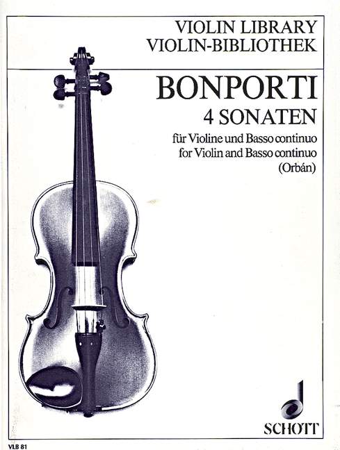 4 Sonatas op. 12 邦波爾悌 奏鳴曲 小提琴加鋼琴 朔特版 | 小雅音樂 Hsiaoya Music