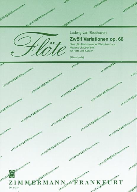 Twelve Variations on Ein Mädchen oder Weibchen op. 66 from The Magic Flute by Mozart 貝多芬 變奏曲 頌歌 魔笛 長笛加鋼琴 齊默爾曼版 | 小雅音樂 Hsiaoya Music