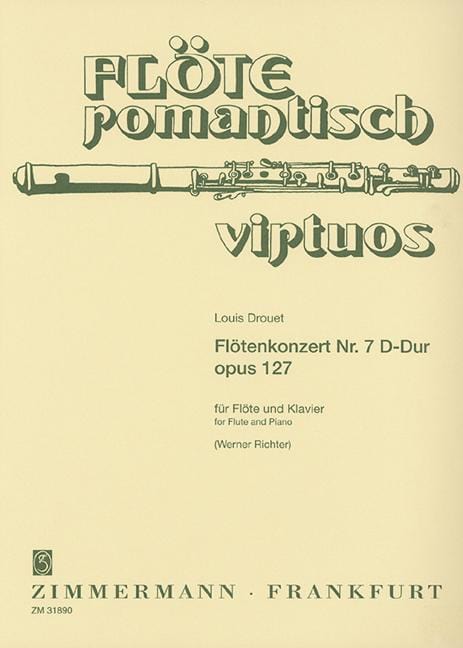 Flute Concerto No. VII D major op. 127 德魯埃 長笛協奏曲 大調 長笛加鋼琴 齊默爾曼版 | 小雅音樂 Hsiaoya Music