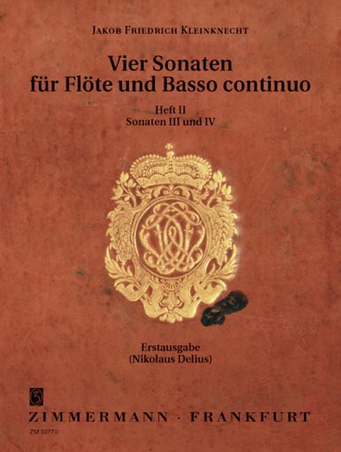 Four Sonatas Heft 2 2 Sonaten in D-Dur 奏鳴曲 長笛加鋼琴 齊默爾曼版 | 小雅音樂 Hsiaoya Music