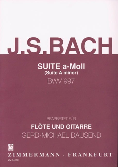 Suite A minor BWV 997 巴赫約翰‧瑟巴斯提安 混和二重奏 組曲小調 齊默爾曼版 | 小雅音樂 Hsiaoya Music