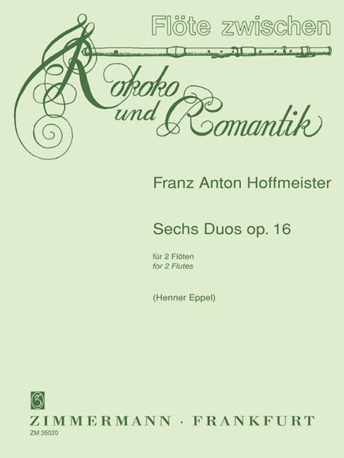 Sechs Duos op. 16 霍夫麥斯特 二重奏 雙長笛 齊默爾曼版 | 小雅音樂 Hsiaoya Music
