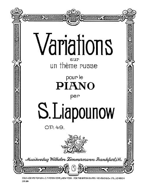 Variations op. 49 sur un thème russe 李亞普諾夫 變奏曲 鋼琴獨奏 齊默爾曼版 | 小雅音樂 Hsiaoya Music