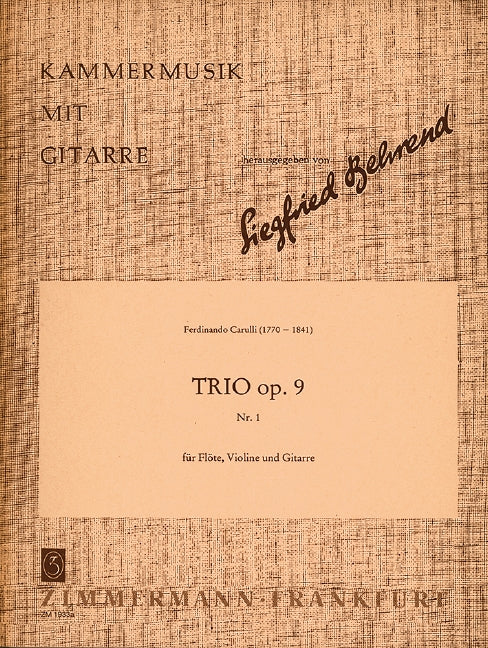 Trio op. 9/1 Issue 1 混和三重奏 齊默爾曼版 | 小雅音樂 Hsiaoya Music