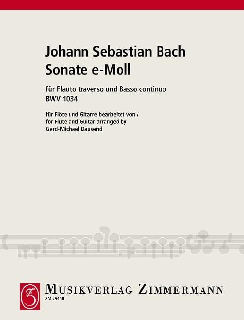 Sonata E minor BWV 1034 巴赫約翰‧瑟巴斯提安 奏鳴曲小調 長笛加鋼琴 齊默爾曼版 | 小雅音樂 Hsiaoya Music
