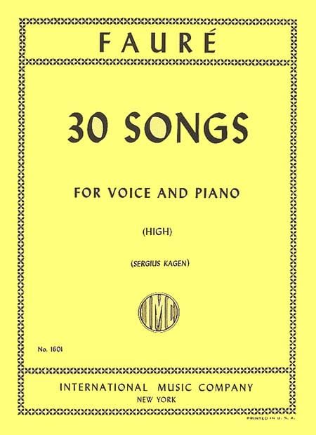 30 Songs for Voice and Piano (High) 佛瑞 歌曲聲樂 | 小雅音樂 Hsiaoya Music