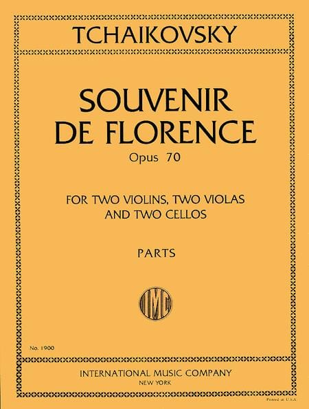 Souvenir de Florence, Opus 70 柴科夫斯基．彼得 作品 | 小雅音樂 Hsiaoya Music