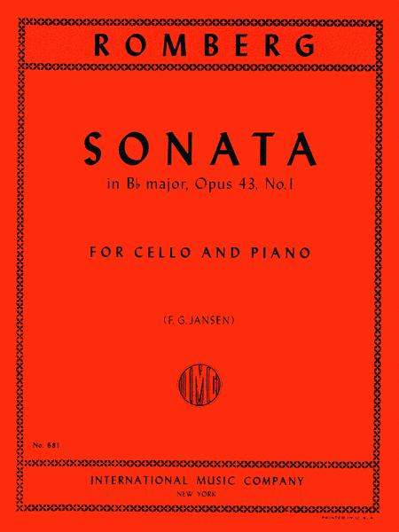 Sonata in B flat major, Op. 43 No. 1 隆貝爾格伯恩哈德 奏鳴曲 大調 大提琴 (含鋼琴伴奏) 國際版 | 小雅音樂 Hsiaoya Music