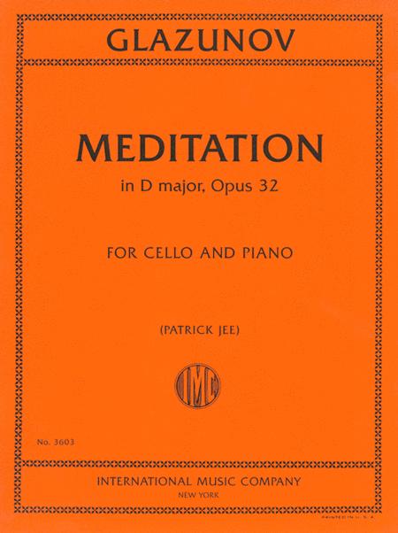 Meditation in D Major, Opus 32 葛拉祖諾夫 冥想曲 大調作品 大提琴 (含鋼琴伴奏) 國際版 | 小雅音樂 Hsiaoya Music