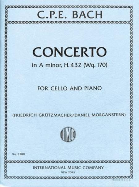 Concerto in A minor, H. 432 (Wq. 170) 巴赫卡爾菲利普艾曼紐 協奏曲 小調 大提琴 (含鋼琴伴奏) 國際版 | 小雅音樂 Hsiaoya Music