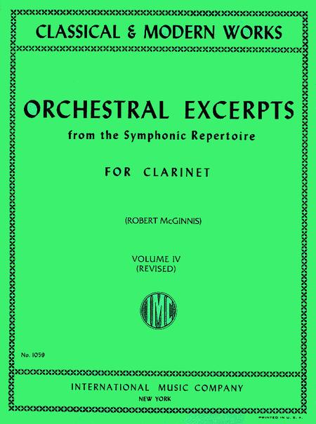 Orchestral Excerpts from Classical And Modern Works, Volume IV - Clarinet 管絃樂片段練習 豎笛獨奏 國際版 | 小雅音樂 Hsiaoya Music