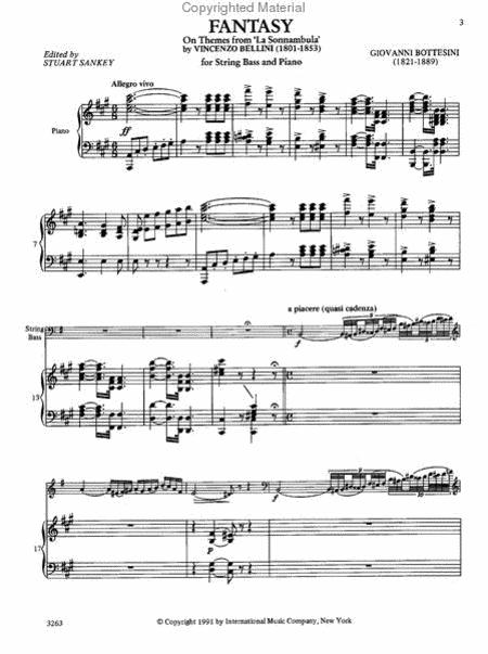 Fantasy on Theme from Bellini's La Sonnambula (solo tuning) 幻想曲主題 夢遊女 低音大提琴 (含鋼琴伴奏) 國際版 | 小雅音樂 Hsiaoya Music