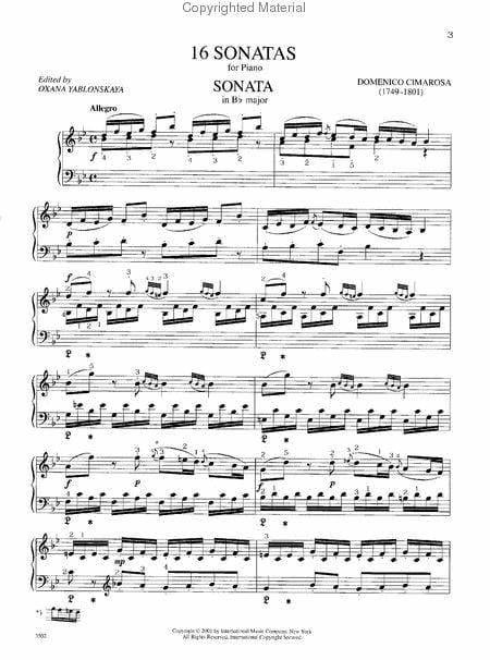 16 Sonatas 齊馬洛沙 奏鳴曲 鋼琴獨奏 國際版 | 小雅音樂 Hsiaoya Music