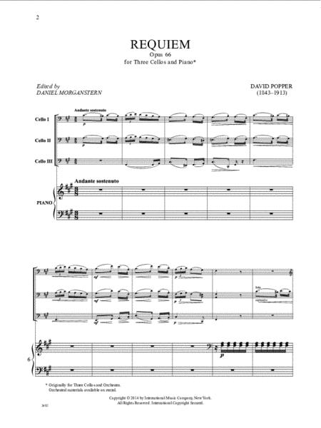 Requiem, Opus 66 波珀爾 安魂曲作品 大提琴 (含鋼琴伴奏) 國際版 | 小雅音樂 Hsiaoya Music