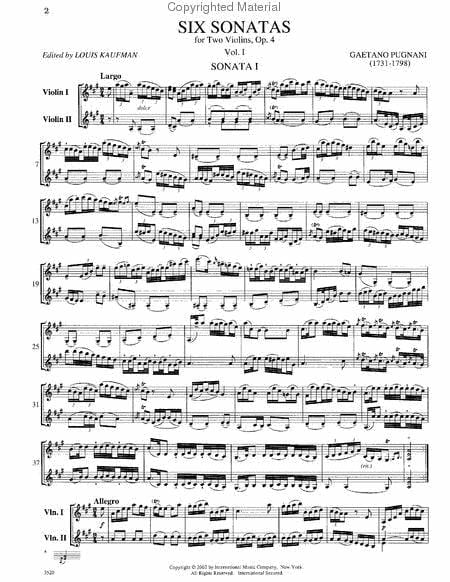 Six Sonatas, Opus 4, Volume 1 - Two Violins 奏鳴曲作品 小提琴 雙小提琴 國際版 | 小雅音樂 Hsiaoya Music