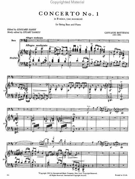 Concerto No. 1 in B minor (one movement) 協奏曲 小調樂章 低音大提琴 (含鋼琴伴奏) 國際版 | 小雅音樂 Hsiaoya Music