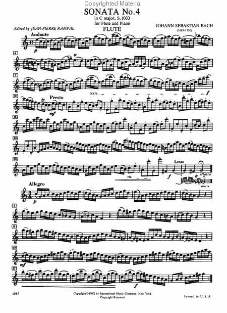 Volume II (C major; E minor; E major) BWV 1033-1035 巴赫約翰瑟巴斯提安 大調小調大調 長笛 (含鋼琴伴奏) 國際版 | 小雅音樂 Hsiaoya Music