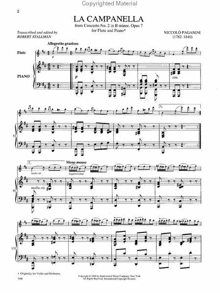 La Campanella (Concerto No.2 in B minor, Opus 7) 鐘協奏曲 小調作品 長笛 (含鋼琴伴奏) 國際版 | 小雅音樂 Hsiaoya Music