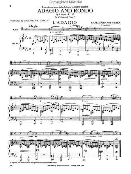 Adagio & Rondo 韋伯卡爾 慢板迴旋曲 大提琴 (含鋼琴伴奏) 國際版 | 小雅音樂 Hsiaoya Music