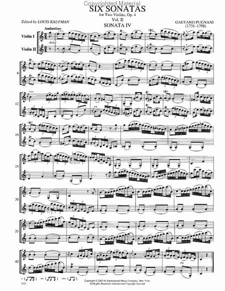 Six Sonatas, Opus 4, Volume II 奏鳴曲作品 雙小提琴 國際版 | 小雅音樂 Hsiaoya Music