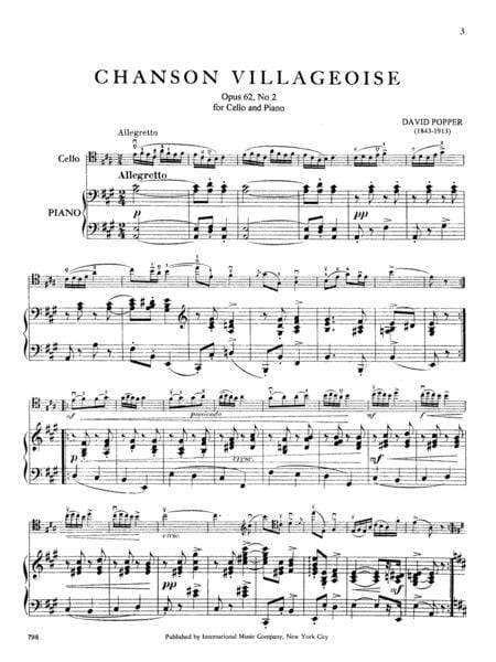 Village Song, Opus 62, No. 2 波珀爾 歌作品 大提琴 (含鋼琴伴奏) 國際版 | 小雅音樂 Hsiaoya Music