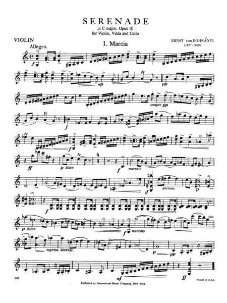 Serenade in C Major, Opus 10 小夜曲 大調作品 | 小雅音樂 Hsiaoya Music