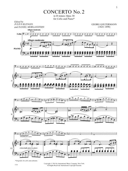 Concerto No. 2 in D minor, Opus 30 協奏曲 小調作品 大提琴 (含鋼琴伴奏) 國際版 | 小雅音樂 Hsiaoya Music