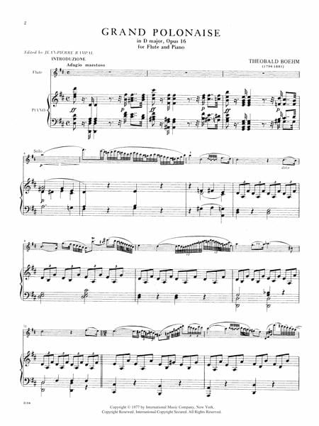 Grande Polonaise in D Major, Opus 16 波蘭舞曲 大調作品 長笛 (含鋼琴伴奏) 國際版 | 小雅音樂 Hsiaoya Music